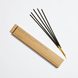 P.F. Candle Co. Wholesale - Patchouli Sweetgrass - Classic Incense Sticks - Product - Our charcoal-based Incense is hand-dipped in our studio and packaged in kraft box packaging.