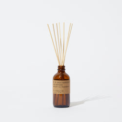 P.F. Candle Co. Wholesale Sweet Grapefruit Reed Diffuser - Product - Apothecary-inspired amber glass bottles with our signature kraft label and rattan reeds